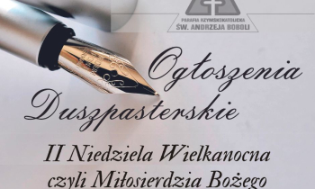 Ogłoszenia duszpasterskie 27.04.2025 r.
